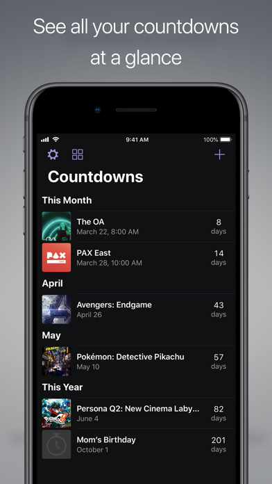How to cancel & delete Countdown Collection from iphone & ipad 1