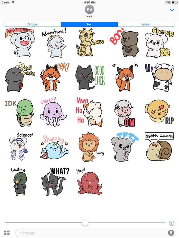 Aminal Stickers and Emoji iPad screenshot 4 - Stickers app