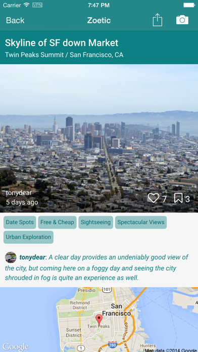 Zoetic - discover your world iPhone screenshot 3 - Travel app
