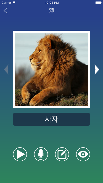 韓国語の単語のフラッシュカード screenshot1