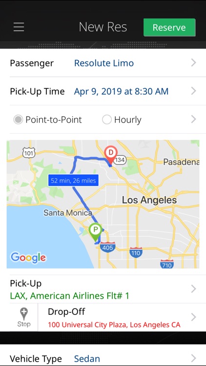 Resolute Limo VIP Travel App