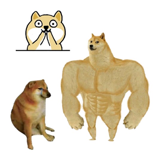 Swole Doge And Cheems DogeMoji