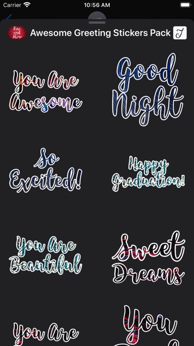 Awesome Greetings Sticker Pack Screenshot