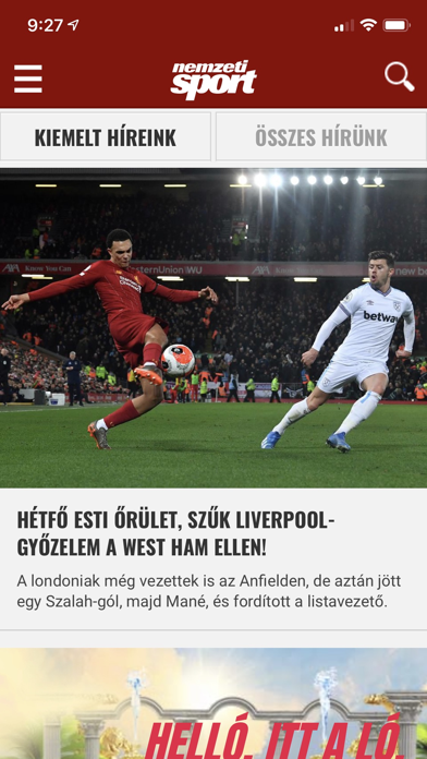Nemzeti Sport Screenshot