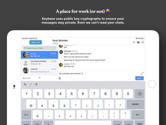 Screenshot #5 pour Keybase - Crypto for Everyone