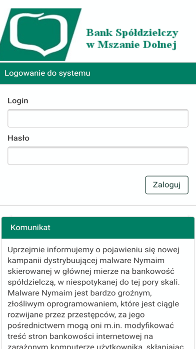 eBankNet BSMD app screenshot