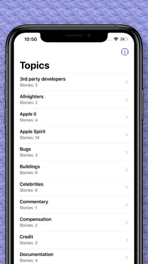 Capture d'écran de Folklore.org sur iPhone 8
