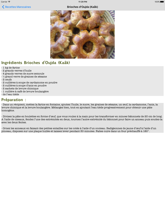 Cuisine Marocaine (sans internet) iPad screenshot