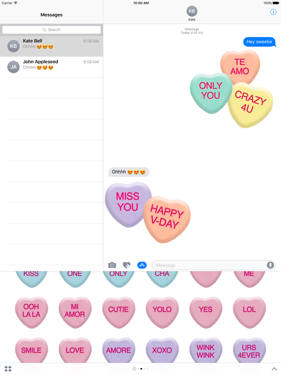 Screenshot #5 pour Candy Hearts - Sweet Emojis