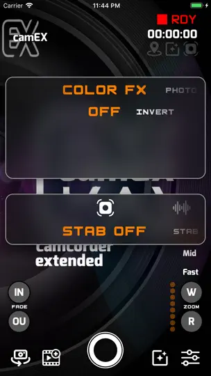 Скриншот CamcorderEX на iPhone 3