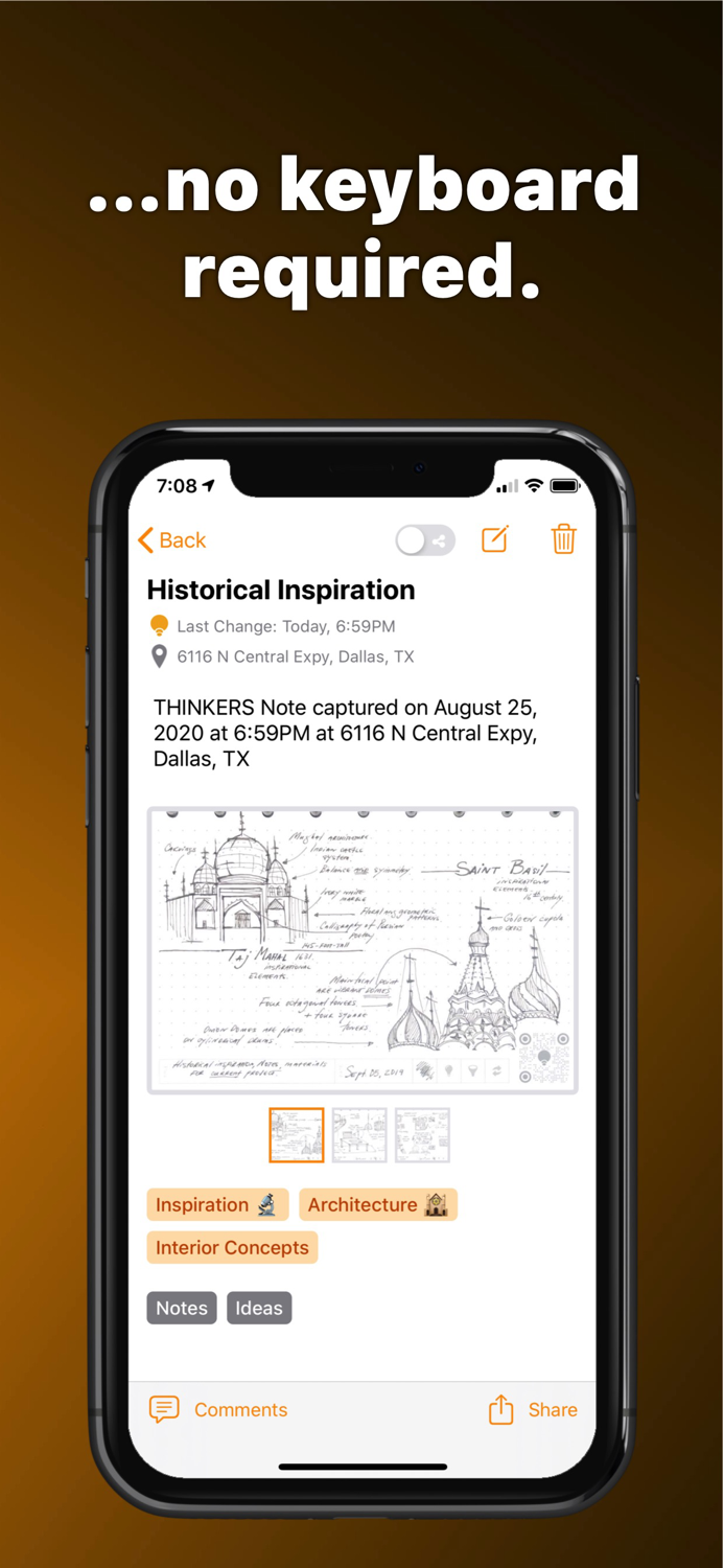 THINKERS App - Notes and Ideas