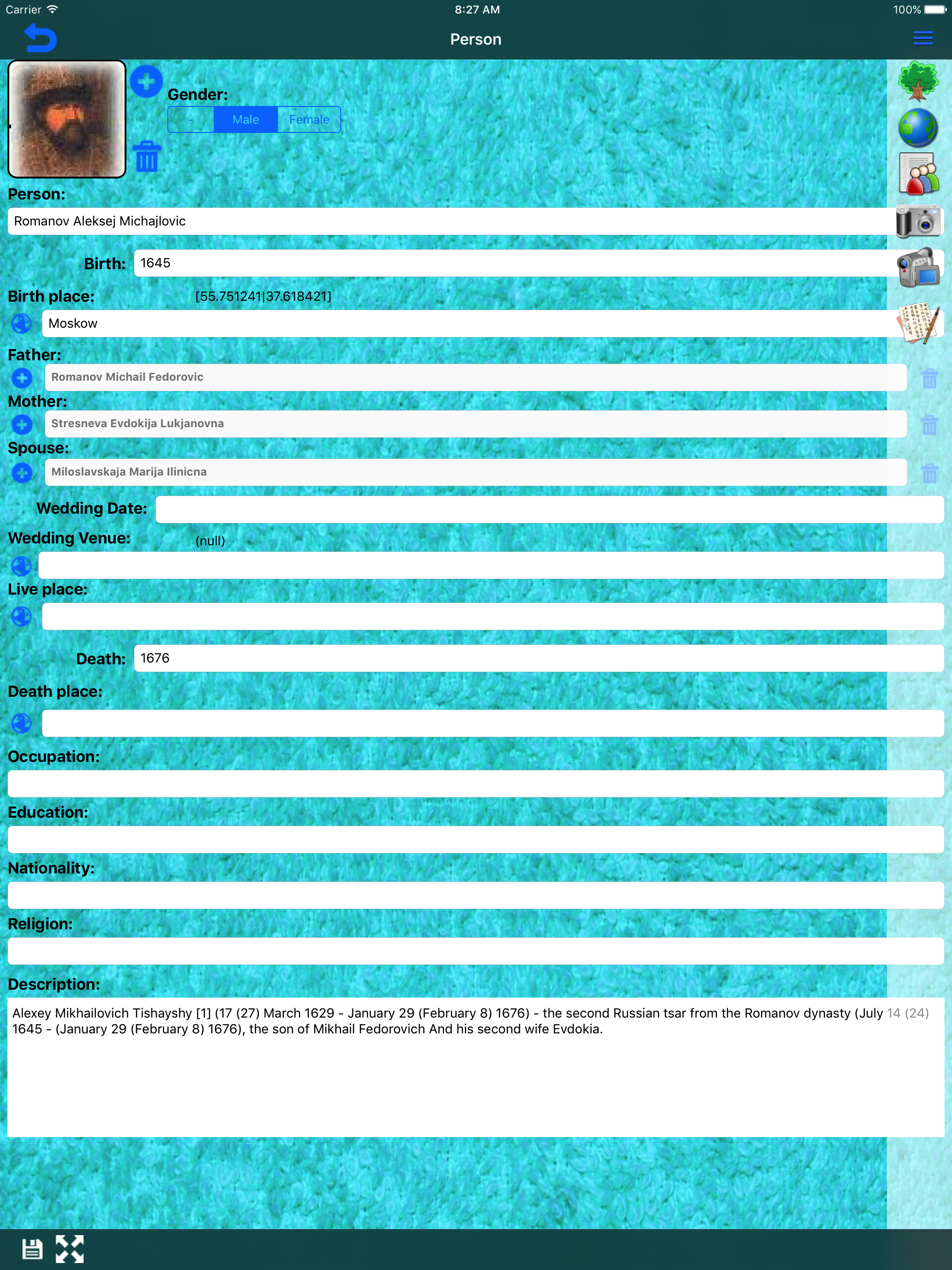 Genealogical trees of families screenshot 8