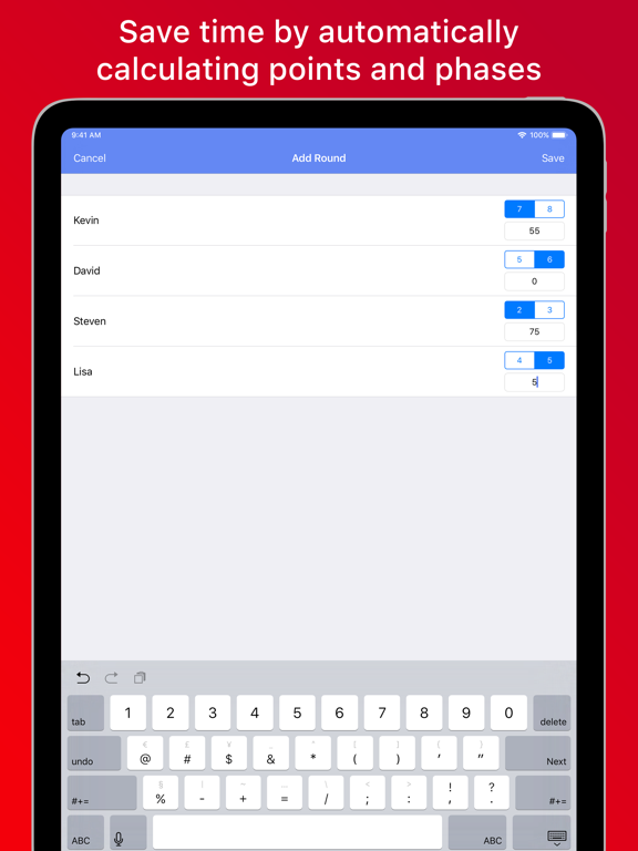 Screenshot #6 pour Phase 10 Score Keeper Pro