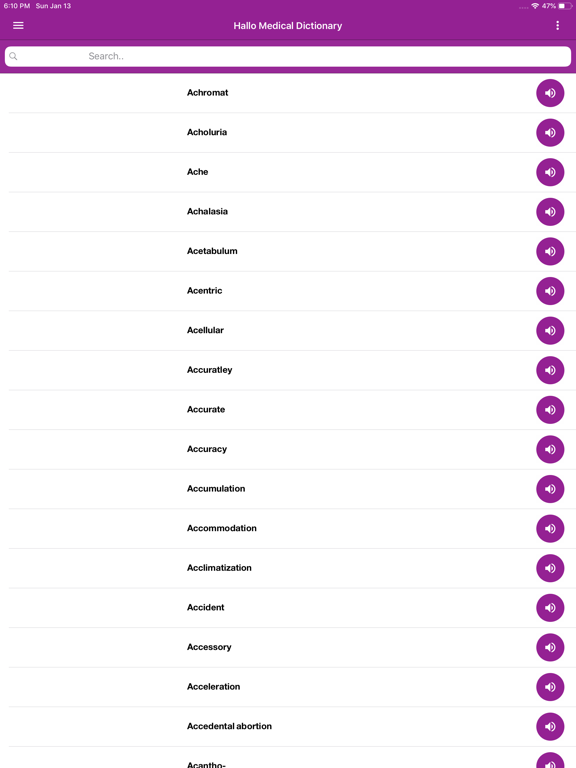 Screenshot #6 pour Hallo Medical Dictionary