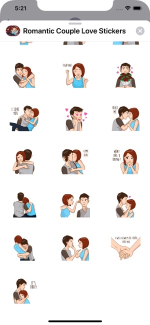 Romantic Couple Love Stickers(圖4)-速報App