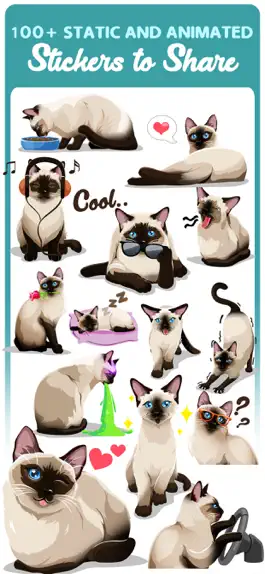 Game screenshot Siamese Cats Emoji Sticker apk