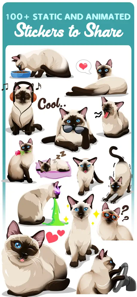 Siamese Cats Emoji Sticker