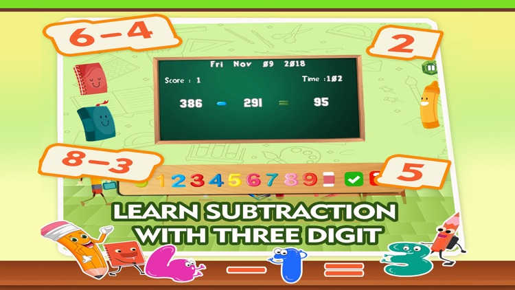 Learning Math Subtraction Game