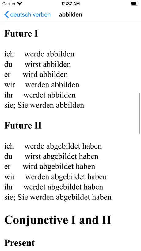 deutsch verben offline