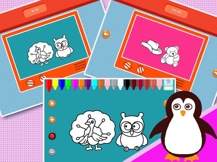 小企鹅的奇妙绘画涂色世界123