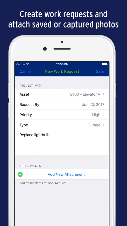 #1. Mobile Work Requests (iOS) Podle: STR Software