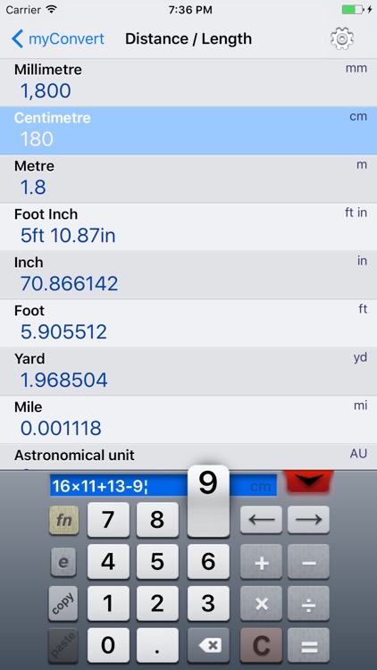 myConvert - unit converter