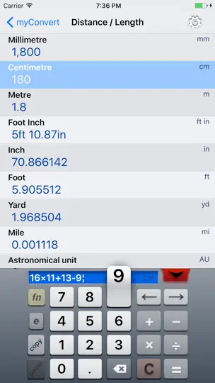 MyConvert - Unit Converter iPhone Ekran Görüntüsü 1