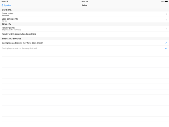 iSpades iPad screenshot