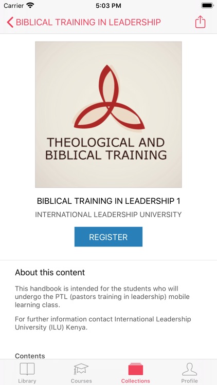 Biblical Training Leadership