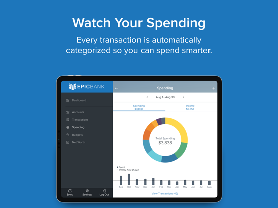 Epic Bank iPad screenshot 4 - Finance app