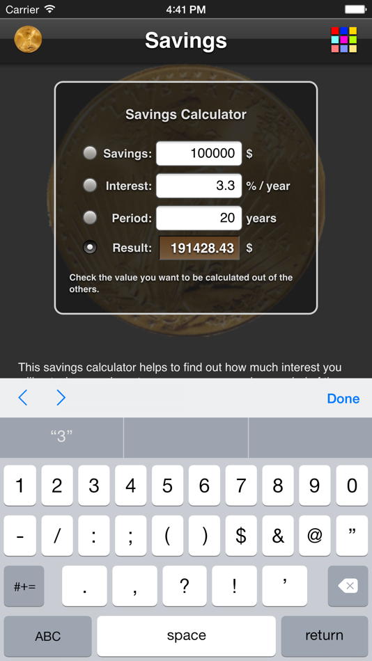 #4. Savings Calculator (iOS) 由: Piet Jonas