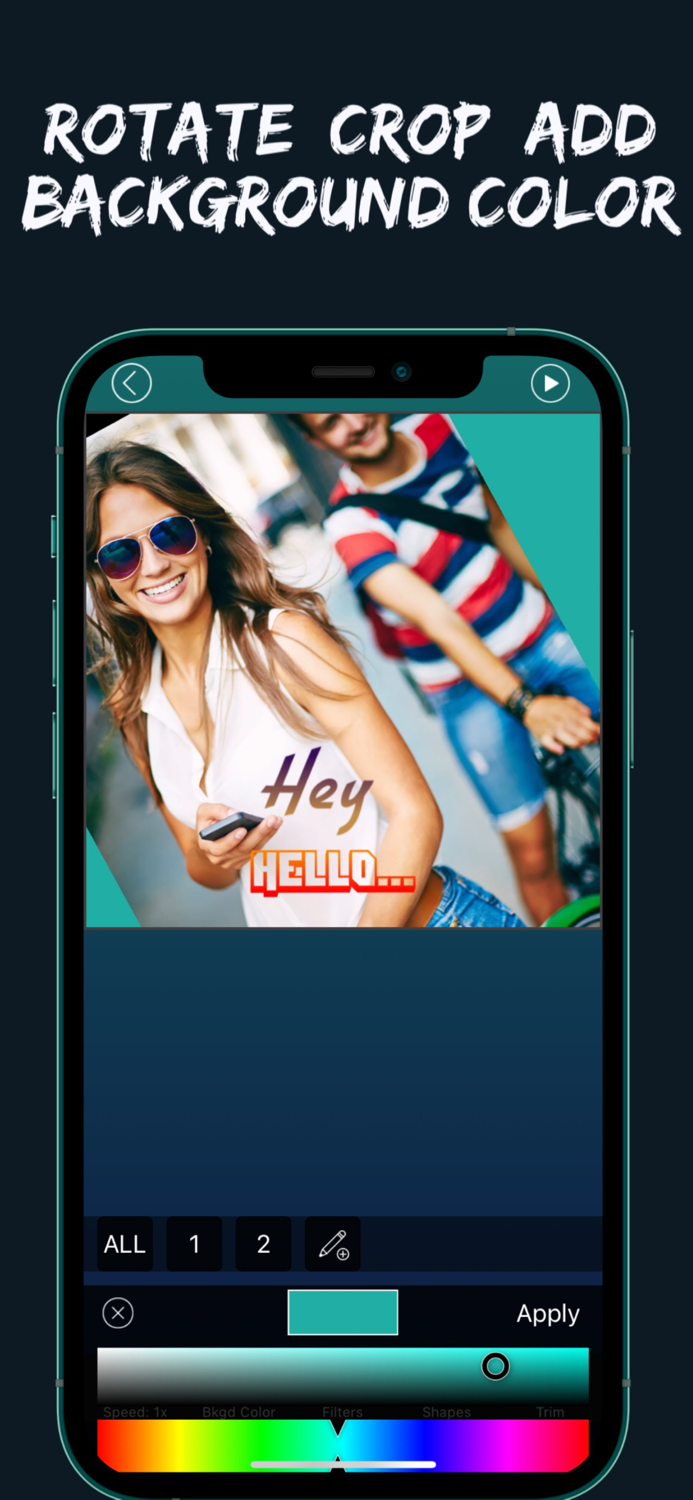 One Video Editor Text Speed FX