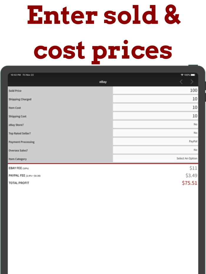 Ebay Fees Calculator
