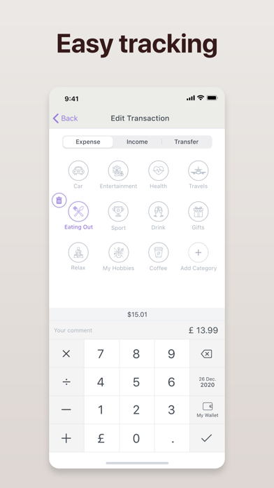 Flowmo - budget tracking app Screenshot