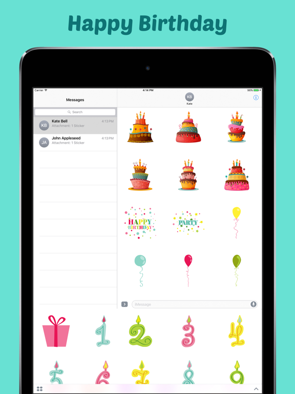 Screenshot #6 pour Happy Birthday Stickers Pack!