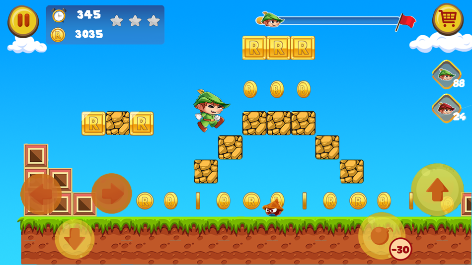 #2. Robin Jungle World -Jump N Run (iOS) Podle: Van Nam Nguyen
