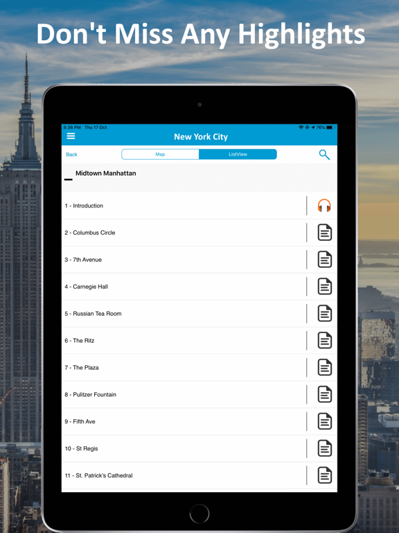 Screenshot #6 pour New York City GPS Audio Tour
