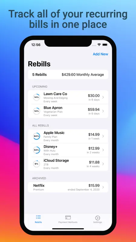 Rebills — Subscription Tracker screenshot 2 of 6