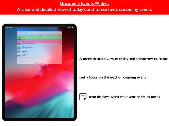 The Calendar Widget Lite iPad app afbeelding 3