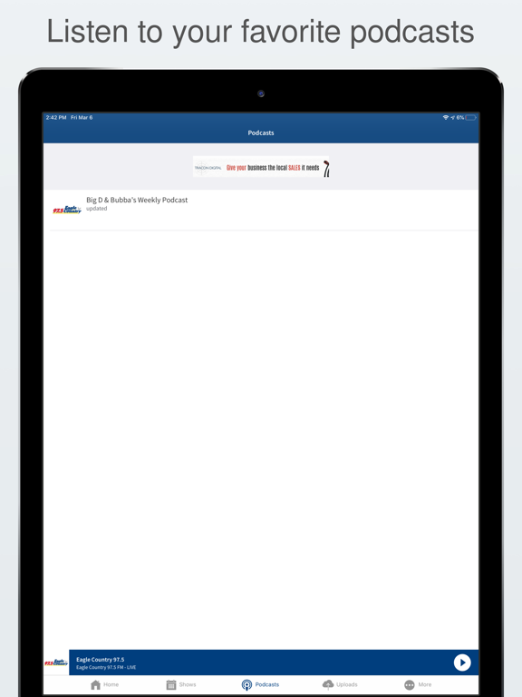 Eagle Country 97.5 iPad screenshot 4 - Music app