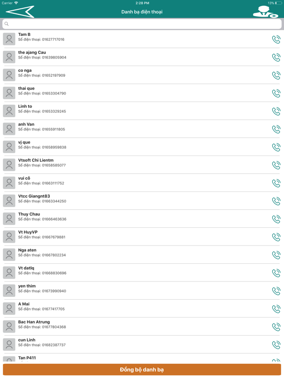 Tổng đài di động Viettel iPad screenshot