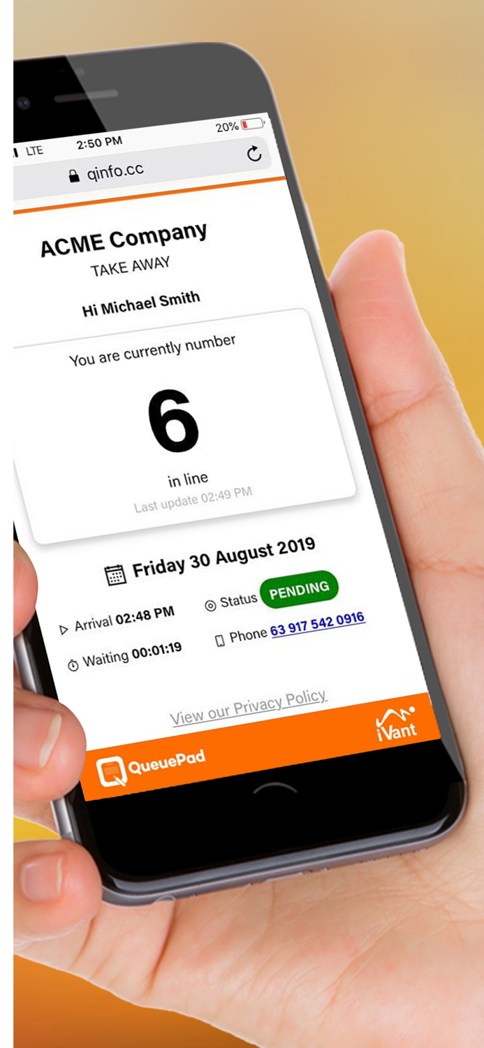 QueuePad for Customer Waitlist