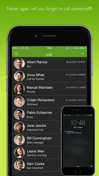 Call Later - Calls reminder