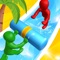 Trace your way to the end of the level and push the enemies with your stick on the way
