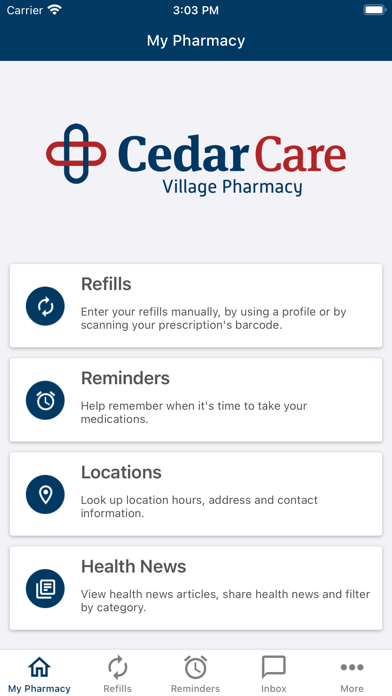 Cedar Care Village Pharmacy Screenshot