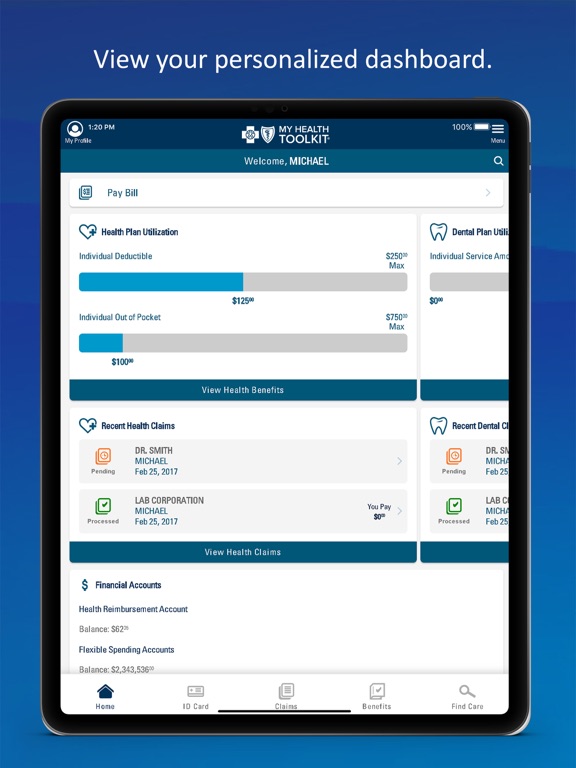My Health Toolkit® for BCBS iPad screenshot 5 - Health & Fitness app