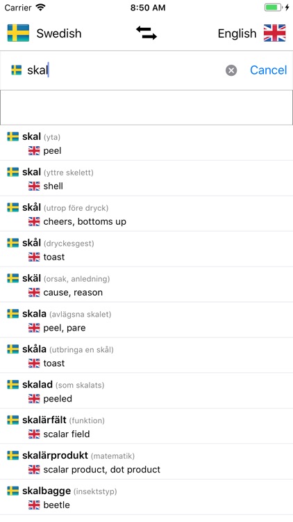 Swedish/English Dictionary screenshot-0