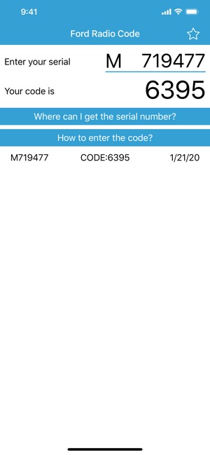 Radio Code for Ford M on the App Store