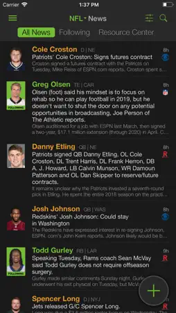 Playerline Fantasy Sports News screenshot 2