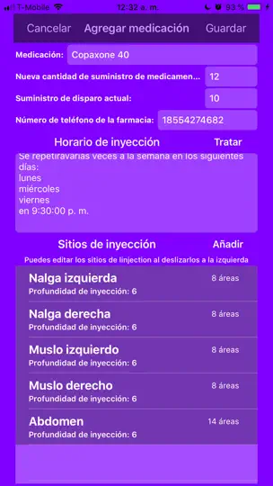 Captura de pantalla de Recordatorio De Medicación en iPhone 8